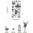 thumbnail image 2 of Ballet Stencils 7x4 Inch Ballet Dancers Ballerina Painting Drawing Template Ballet Shoes Stainless Steel Stencils for Craft Journal Scrapbooking, 2 of 4