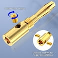 thumbnail image 4 of VCELINK Speaker Banana Plugs 6 Pairs/12 Pcs, 24K Gold Plated Dual-Screw Type Speaker Connector, 4 of 8