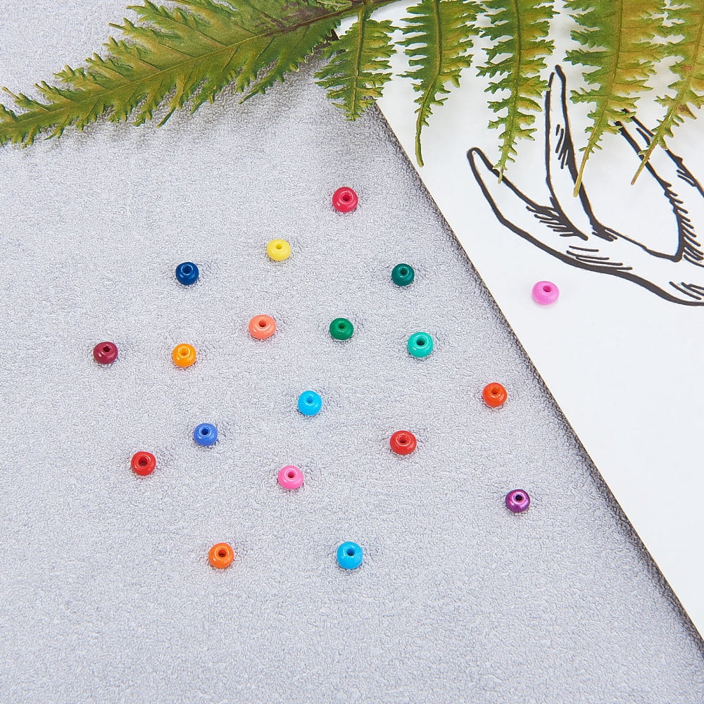 1box Seed Beads Jewelry set Making Kits with Baking Paint Glass Seed Beads Elastic String and Tweezers Mixed color Beads: 4x3mm Hole: 1mm about 4800~5520pcs/set