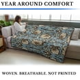 thumbnail image 4 of Pure Country Weavers William Morris Pimpernel Vanilla Blanket - Arts & Crafts - Tapestry Throw Woven from Cotton - Made in the USA (72x54), 4 of 8