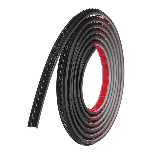 Uxcell 3.3Ft x 0.59" Moldura Autoadhesiva para Paredes, Moldura de Espejo Flexible, Tira de Paneles Autoadhesivos para Decoración de Paredes, Franja de Papel Tapiz para DIY, Negro