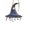B, variant on YIKA Halloween Decoration 2D Acrylic Witch Hat Hanging Decoration Colorful Painted Designs Halloween Ornaments
