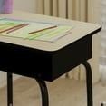 thumbnail image 5 of HBCY Creations Student Desk - Natural Top - Height Adjustable Legs - Crisscross Frame for Added Stability - Open Front Book Box - Pencil Grooves, 5 of 9
