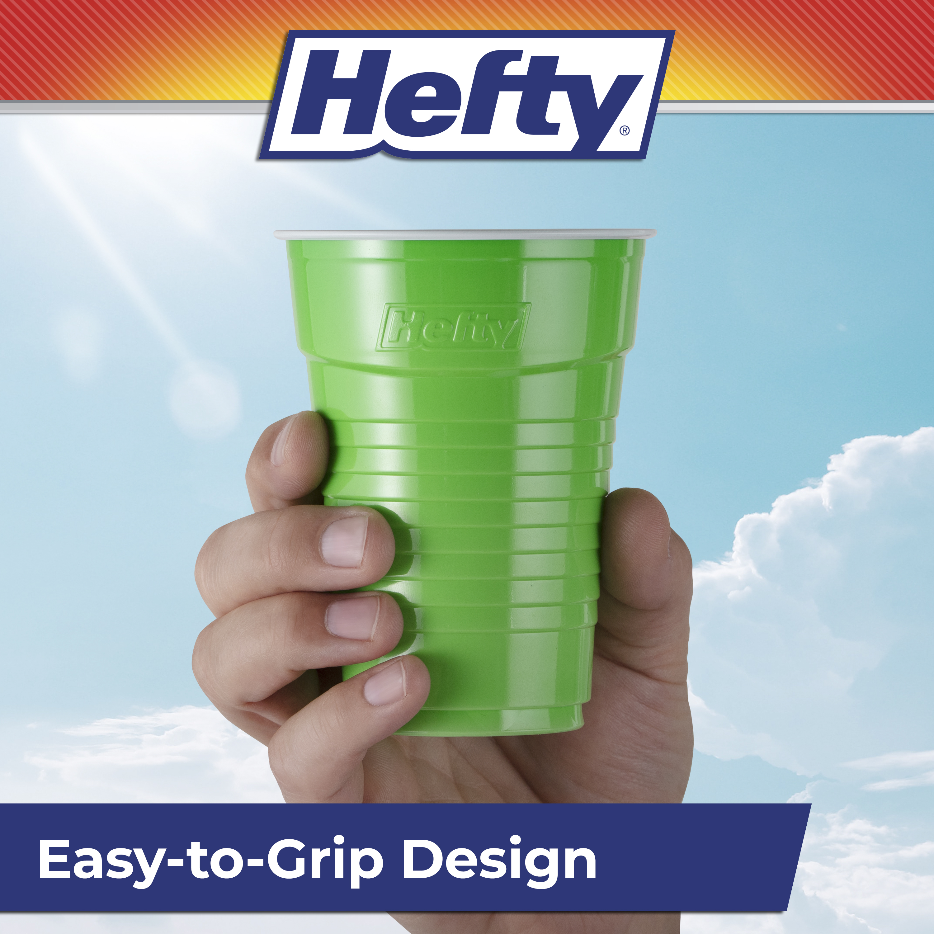 Hefty Everyday Disposable Plastic Cups, Assorted Colors, 16 oz, 100 count - image 5 of 8
