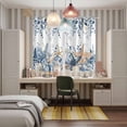 thumbnail image 4 of Blue Eucalyptus Coastal Kitchen Curtains Window Panels, Beach Starfish Shell Nautical Insulated Window Treatment Curtain, Grommet Curtains for Bedroom/Living Room/Bathroom, 2 Piece 42"Wx63"L, 4 of 8