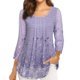 thumbnail image 1 of Puntoco Mujer Casual Estampado Suelto Tres Cuartos Manga Cuello Redondo tops Puntoco Puntoco-3951, 1 of 5