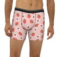 thumbnail image 2 of Men'S Boxer Briefs, Cute Strawberry Flower Soft And Breathable Mens Underwear Boxer Briefs With Widen Waist, 2 of 2