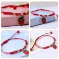 thumbnail image 2 of Strawberry Friendship Bracelet Cute Woven Rope Bracelet For Girls Handmade Braided Rope Bracelet Ideal For Daily Wear Unique Fruit Jewelry, 2 of 5