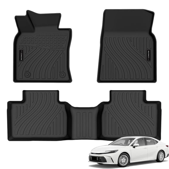 Auxko All Weather Floor Mats Fits for Toyota Camry (FWD Only) 2018-2024 TPE Rubber Liners Accessoires for Camry 2018-2024 All Season Guard Odorless Anti-Slip Mats for 1st & 2nd Row