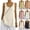 09# Beige, variant on Linen Tops for Women Comfy Lounge Wear Summer Sleeveless Crewneck Shirt Casual Blouse Loose Fit Gauze Cami Shirts Yellow L