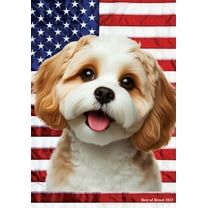 Cavachon- Best of Breed All-American Patriotic III House Flags