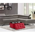 thumbnail image 2 of Foldable Furniture Box Storage Tufted Leather Ottoman Foot Rest (3 sizes), 2 of 4