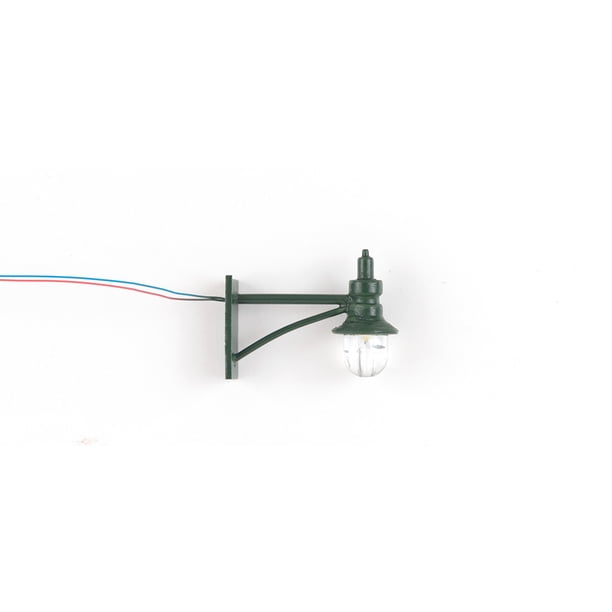Injueey 1:87 lámparas de montaje en pared modelo que hace el diseño del tren del ferrocarril lámpara decorativa Microlandschaft luz blanca cálida Artesanía Verde/Blanco cálido Injueey HA066502-02