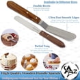 thumbnail image 3 of Stainless Steel Spatula Kitchen Utensil Chefs Knives Baking Tool - 3" Polished Blade, Wood Handle, 3 of 8