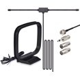 thumbnail image 1 of FM Dipole Antenna 75 Ohm FM Radio Antenna FM Antenna AM Loop Antenna, 1 of 7