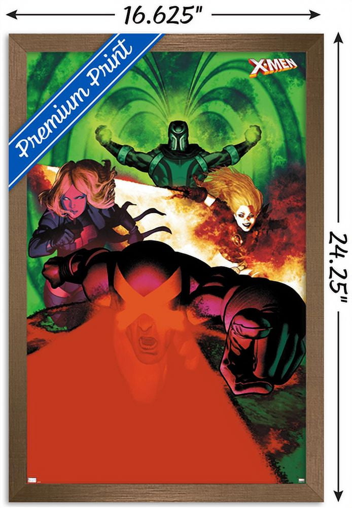 Marvel Comics - The X-Men - Emma Frost Magneto Magik Cyclops Wall Poster, 14.725" x 22.375", Framed