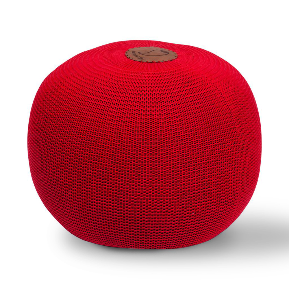AZK Ottoman Pouf, Red Pouf Ottoman, Hand Made, Poufs Ottoman Poufs for
