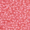 thumbnail image 2 of TOHO Round Seed Beads Japanese Seed Beads (191B) Opaque Hot Pink-Lined Rainbow Clear 11/0 2.2mm Hole: 0.8mm 1110pcs/10g, 2 of 5