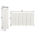 thumbnail image 3 of Costway 6-Panel Room Divider Folding Privacy Screen w/Steel Frame Decoration White, 3 of 11