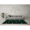 thumbnail image 3 of Ahgly Company Indoor Rectangle Abstract Turquoise Blue Contemporary Area Rugs, 8' x 10', 3 of 4