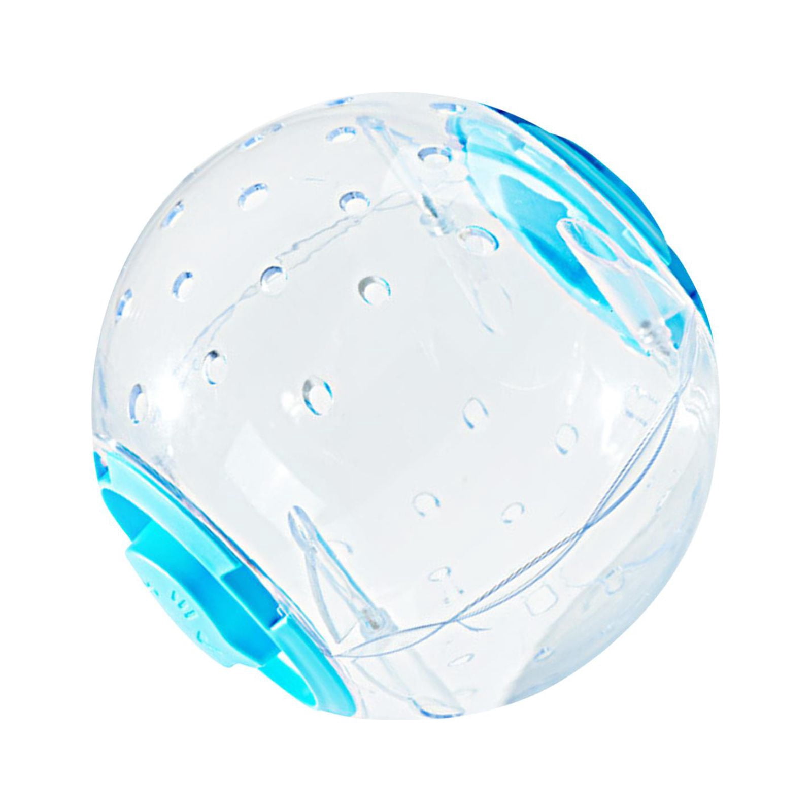 7inch Hamster Wheel Jogging Ball Multiple Vent Holes Versatile Cage Accessories Convenient Assemble Interactive Toy Transparent Blue