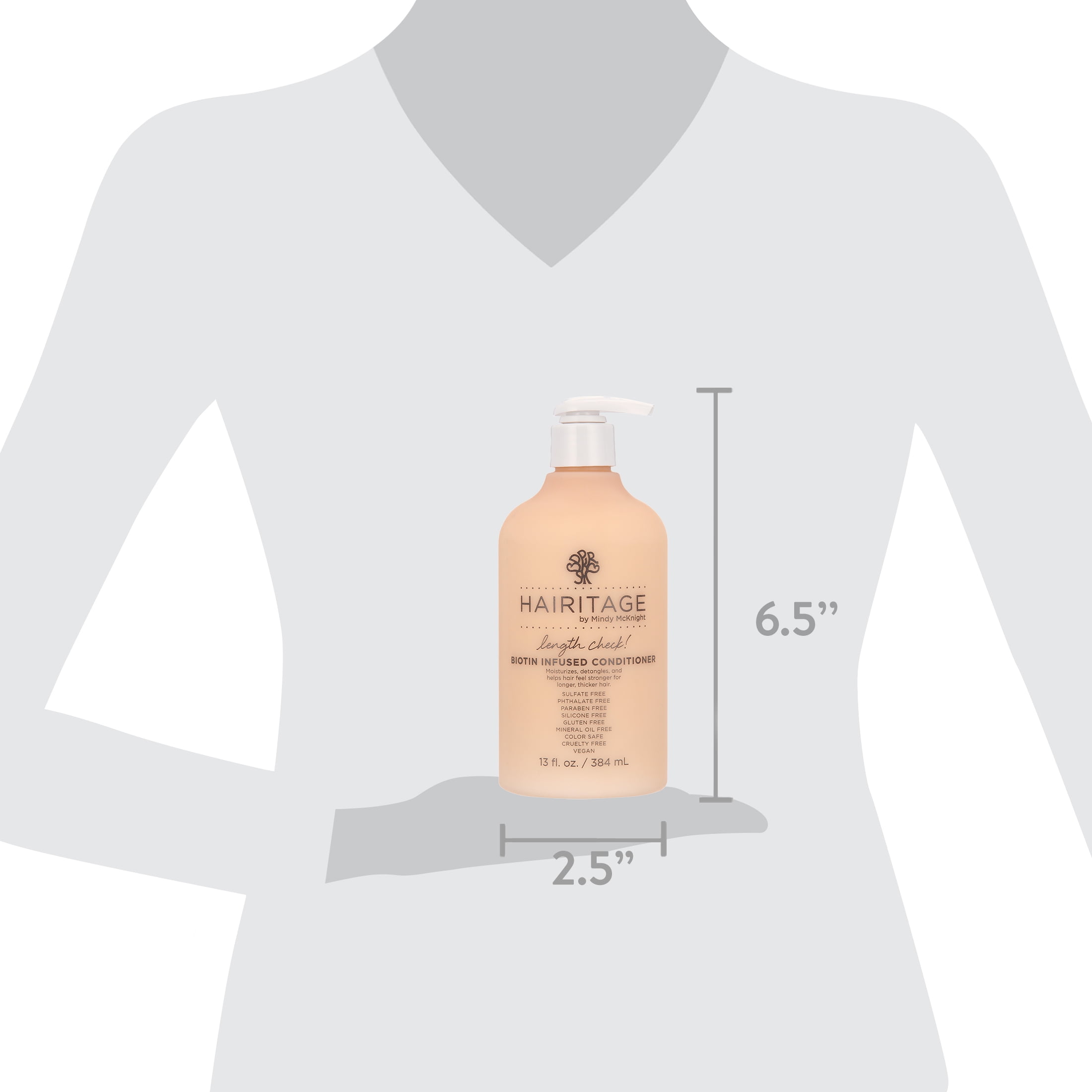 Hairitage Length Check! Biotin Infused Intensive Treatment Hair Conditioner, 13 fl oz