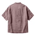 thumbnail image 3 of Aofany Men's Button Down Shirts Short Sleeve Casual Shirts Cotton Linen Summer Beach Shirts Vacation Shirts, 3 of 5
