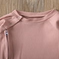 thumbnail image 2 of Newborn Infant Baby Boys Girls Romper With Zipper Ribbed Jumpsuit Kids Pajamas Clothes, 2 of 6