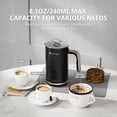 thumbnail image 3 of Stainless Steel Milk Frother & Steamer, 8.12oz/240ml Electric Hot and Cold Foam Maker for Latte, Cappuccinos, Macchiato - Automatic Stainless Steel Milk Steamer, 120V (Black), 3 of 8
