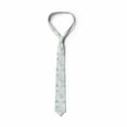 thumbnail image 4 of Necktie, Nocturnal Pattern, 3.7", White Pearl Pale Blue, by Ambesonne, 4 of 4