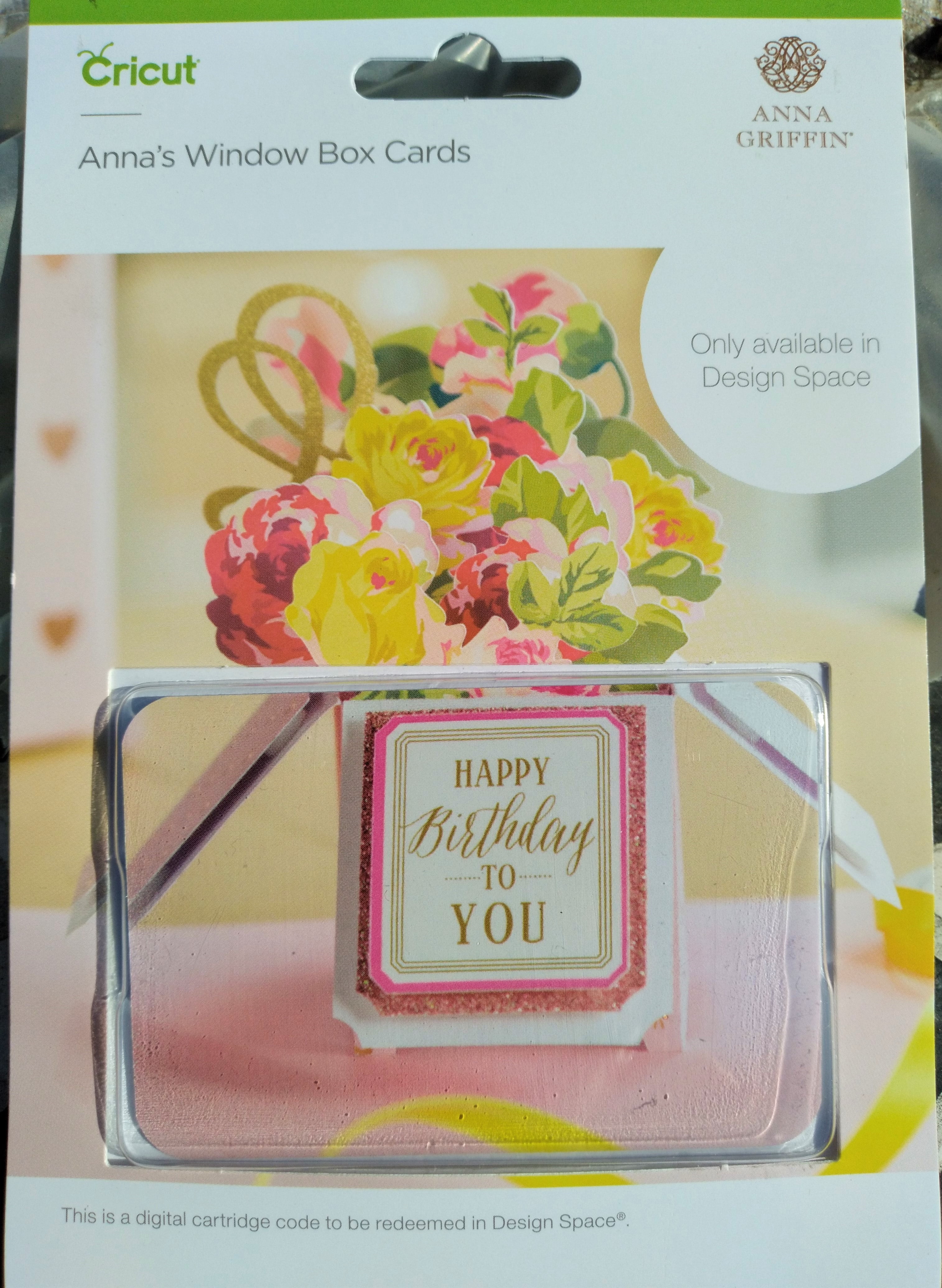 Anna Griffin Cricut "Happy Birthday" Window Box Cards Digital Image