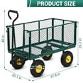 thumbnail image 2 of Garden Wagon Carts On Wheels, 1100 Lbs Capacity Heavy Duty Steel Utility Wagons Yard Carts with All Terrain Tires & Removable Sides for Lawn Garden, 2 of 8