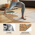 thumbnail image 4 of Brown Boho Line Art Plant Pattern Hot Yoga Mat Towel Non Slip for Hot Yoga - Quick-Drying Yoga Mat Cover with 4 Corner Pockets with Travel Bag - Hot Yoga Towel Non Slip 70"x26", 4 of 6