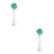 thumbnail image 1 of Seitruly Cepillo de limpieza facial Cepillo de masaje facial de silicona Limpiador facial exfoliante, cabeza única, verde blanco Verde blanco 1 cabeza 2piezas Seitruly CBP152387, 1 of 6