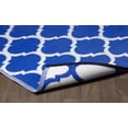 thumbnail image 2 of Erbanica Tapis en Plastique Réversible Intérieur/extérieur 4' x 6' Bleu Trellis, 2 of 5