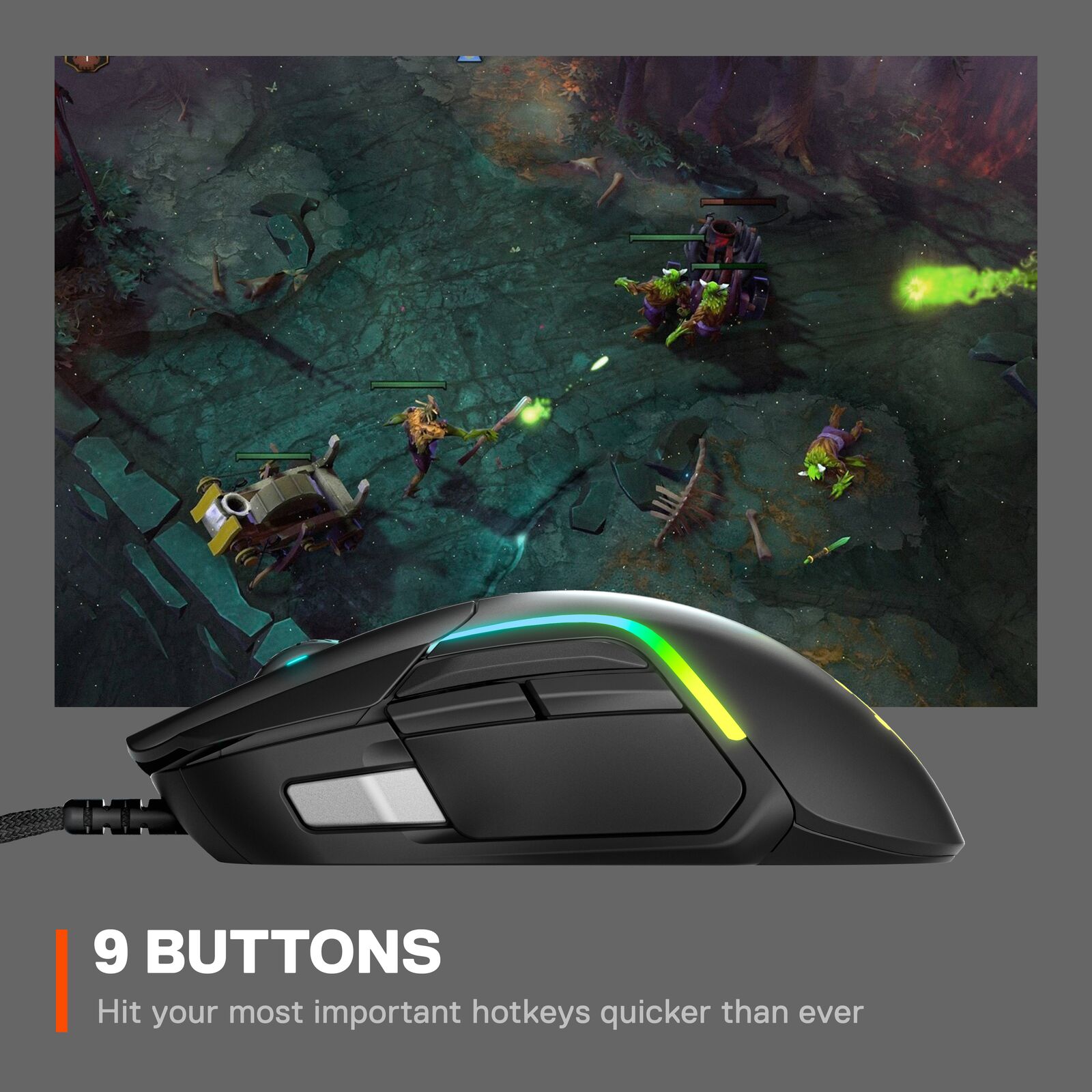 SteelSeries Rival 5 Gaming Mouse, 18k CPI Optical Sensor photo 6