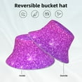 thumbnail image 5 of Easygdp Pink Purple Glitter Double-Sided Reflective Fisherman Hat,Sun Visor,Casual Hat,Fluorescent Hat,Suitable For Outdoor And Night Walking,Unisex, 5 of 9