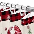 thumbnail image 5 of Christmas Dwarf Shower Curtain, 48" x 72", Winter Snowflakes Xmas Trees Vintage Plaid Waterproof Bathroom Curtain Washable Shower Curtain Set with 12 Hooks, 5 of 6