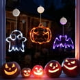 thumbnail image 1 of Halloween Decorations 3 Pack Orange Pumpkin  White Ghost  Purple Bat Halloween Window Lights with Suction Cup  Battery Operated Halloween Lights Upgrade Slow Fade Mode and Timer Function, 1 of 6