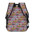 thumbnail image 4 of Fotbe Retro Cassette Pattern Casual Backpack for School, Travel, and Outdoor Activities - Durable, Lightweight, and Comfortable, 4 of 5