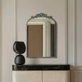 thumbnail image 3 of Filigree 20x30 Black Arched Ornate Large Wall Mirror for Bathroom or Living Room, 3 of 15