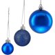 thumbnail image 3 of Paquete de 100 adornos de bolas navideñas XCF irrompibles azul, 3 of 3
