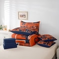 thumbnail image 6 of jejeloiu Footfall Sport Game 7-Piece Bedding Comforter Set,Orange Rugby Helmet King Bedding Sets For Adults Reversible, 6 of 8
