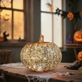 thumbnail image 3 of WKSCLPAI Glass Light up Pumpkins Illuminated Starry Night Pumpkins with Timer- Fall Pumpkin LED Lamps Decor, Twinkle Light Pumpkins for Halloween Indoor Outdoor Festive Decorations, Rose B, 3 of 6