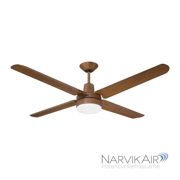 Narvik, Ventilador De Techo Industrial ,Con Luz CCT, 56 Pulgadas, NA3023, Control de Pared