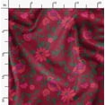thumbnail image 2 of Soimoi Poly Taffeta Red Fabric By the Yard - 56 Inch Wide -Florals Print Fabric - Elegant and Timeless Patterns for Fashion and Home Decor Printed Fabric, 2 of 6