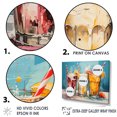 thumbnail image 3 of Designart "Dreamy Pop Art Fruit Cocktail I" Cocktails Canvas Wall Art, 3 of 7