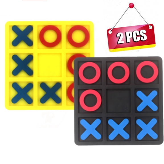 KOYPTL 2pcs Noughts And Crosses Board Game for Toddlers Preschool Adults 4 5 6 Years Old,Desktop Puzzle Toy,Gift for Family Interaction Travel Christmas Stocking Stuffers Birthday Party Supplies