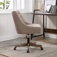 thumbnail image 2 of Fulvari Swivel Office Desk Chair With 360-Degree Swivel Casters Modern Rolling Vanity Chairs Upholstered Seat For Study Room, 2 of 8