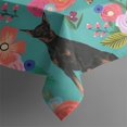 thumbnail image 5 of Doberman Dog Pattern with Pioneer Flower Square Tablecloth,Waterproof Square Table Cover,Wipeable Spillproof Washable Table Cover for Home Kitchen Party Decor 42"X42"(107x107cm), 5 of 6